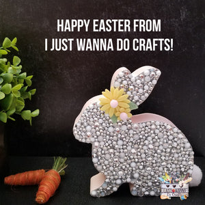 DIY Bling Wood Easter Bunny from Target