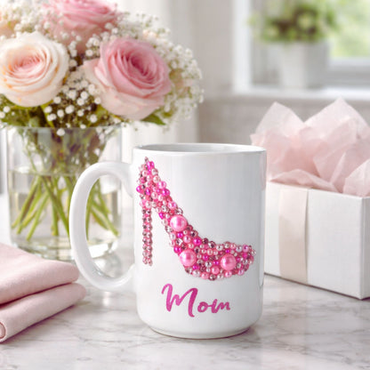 Personalized Bling High Heel Coffee Mug (Many Color Options)