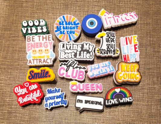 Positivity and Affirmation Shoe Buttons  – Wear Your Joy