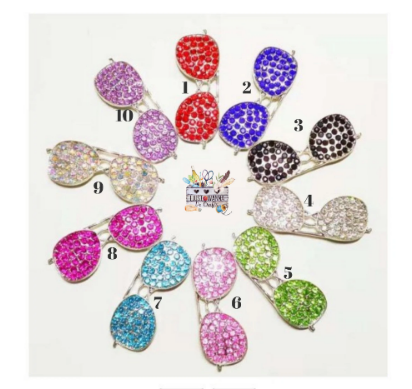 Bling Sunglasses Croc Charms (silver)