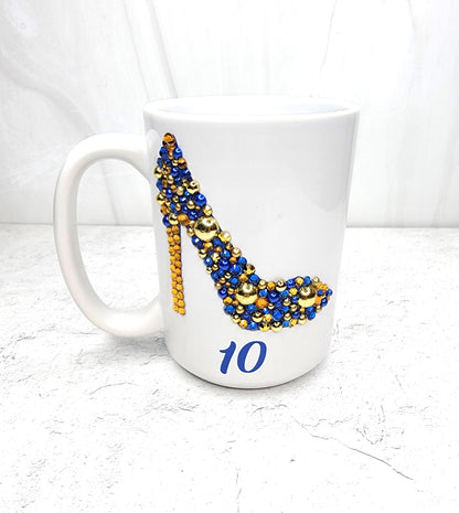 Personalized Bling High Heel Coffee Mug (Many Color Options)