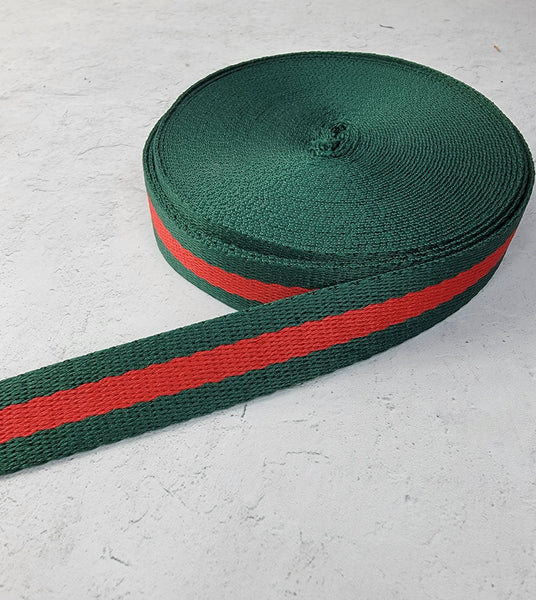 Red and Green Inspired Ribbon Trim - 2 Yards