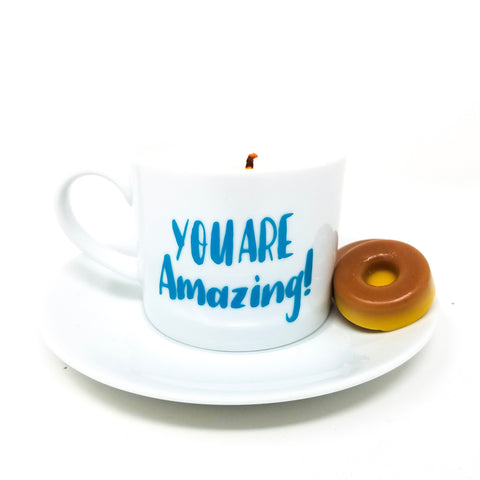 You-are-amazing-Aqua-Coffee-Cup-Candle-doughnuts-wax-melts