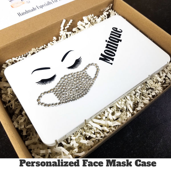 Personalized Portable Bling Face Mask Case