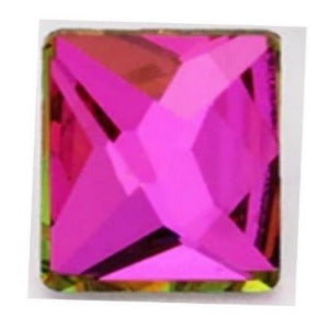 Vitrail Rose Rectangle Crystal Glass Rhinestones Flat Back Embellishments -10pcs Non-Hotfix