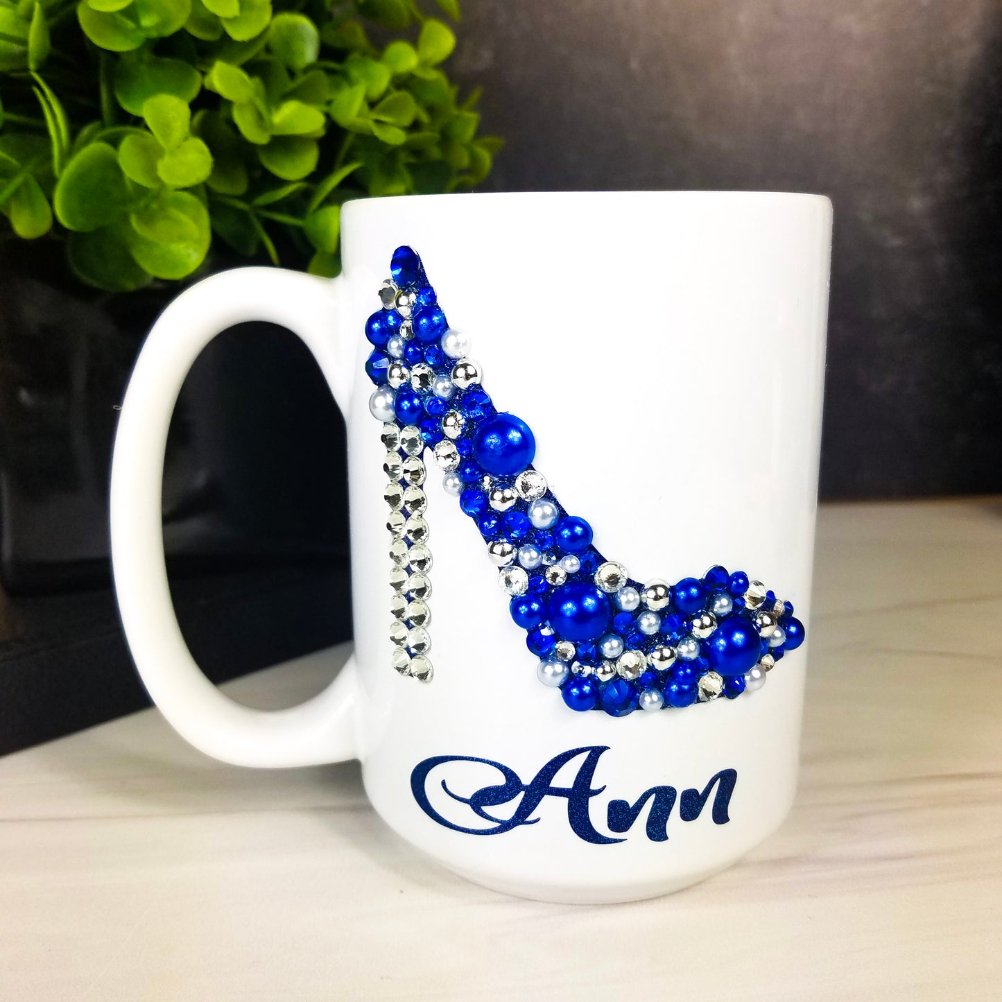 Personalized Bling High Heel Coffee Mug (Many Color Options)